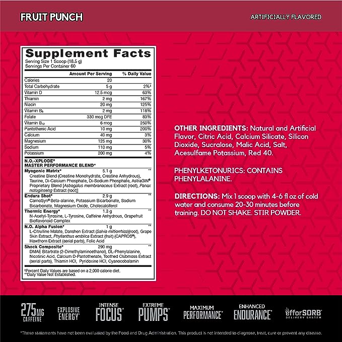No-XPLODE Pre-workout