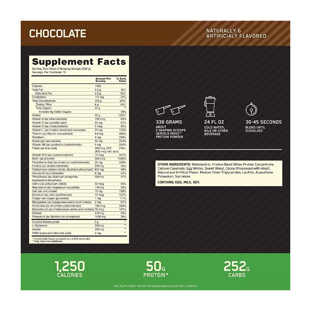 Optimum Nutrition Serious Mass 12 LBS (5.44 Kg)